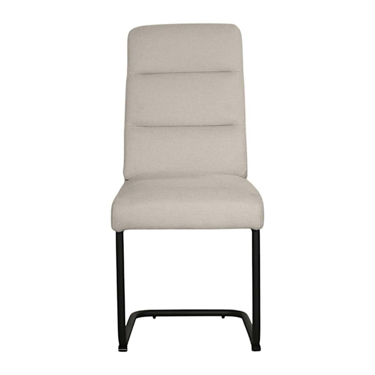 Chaise à dossier haut en tissu beige (lot de 2) LOMBARDIE taupe, PIER IMPORT