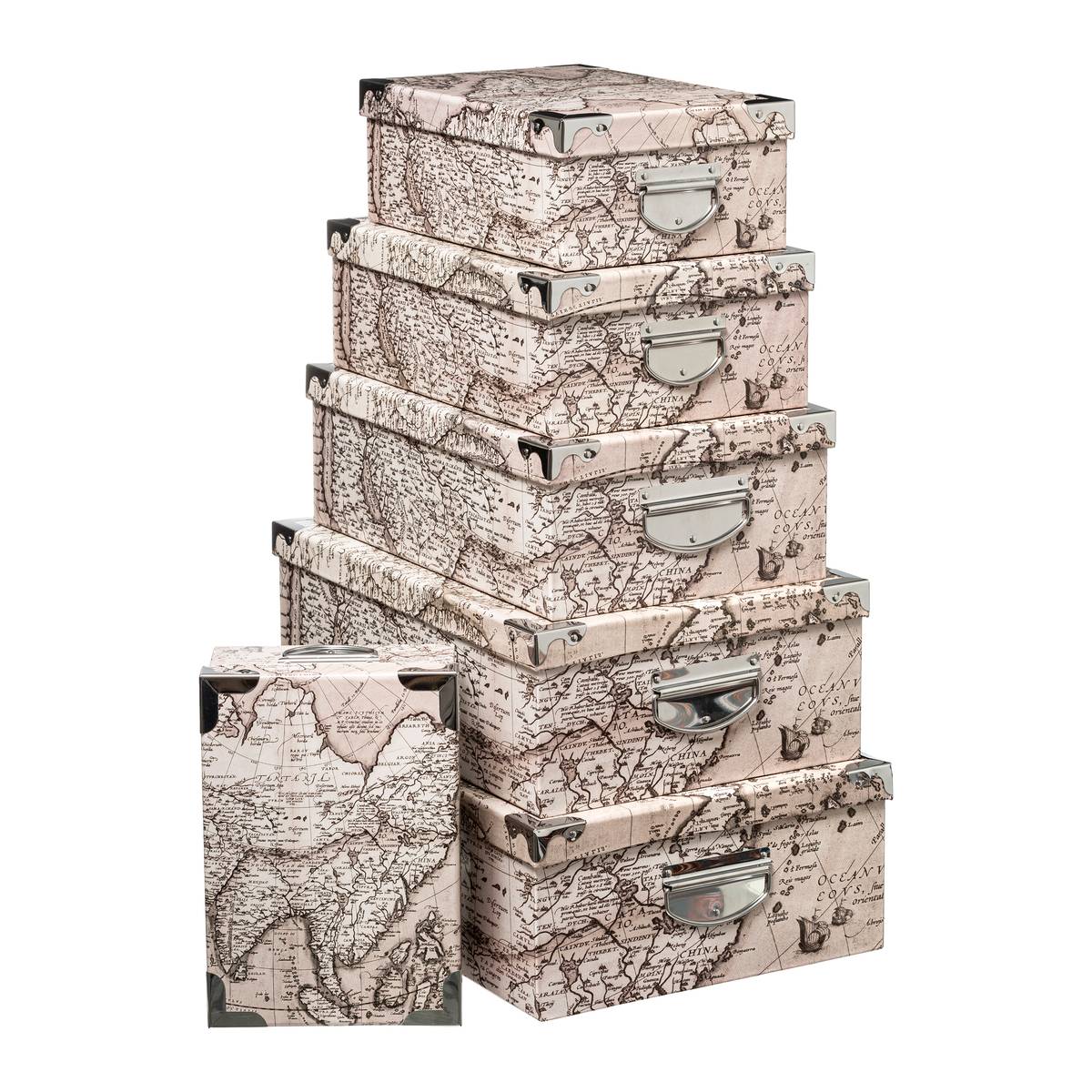 Lot de 6 boîtes de rangement en métal BOX' multicolore, 5FIVE SIMPLY SMART