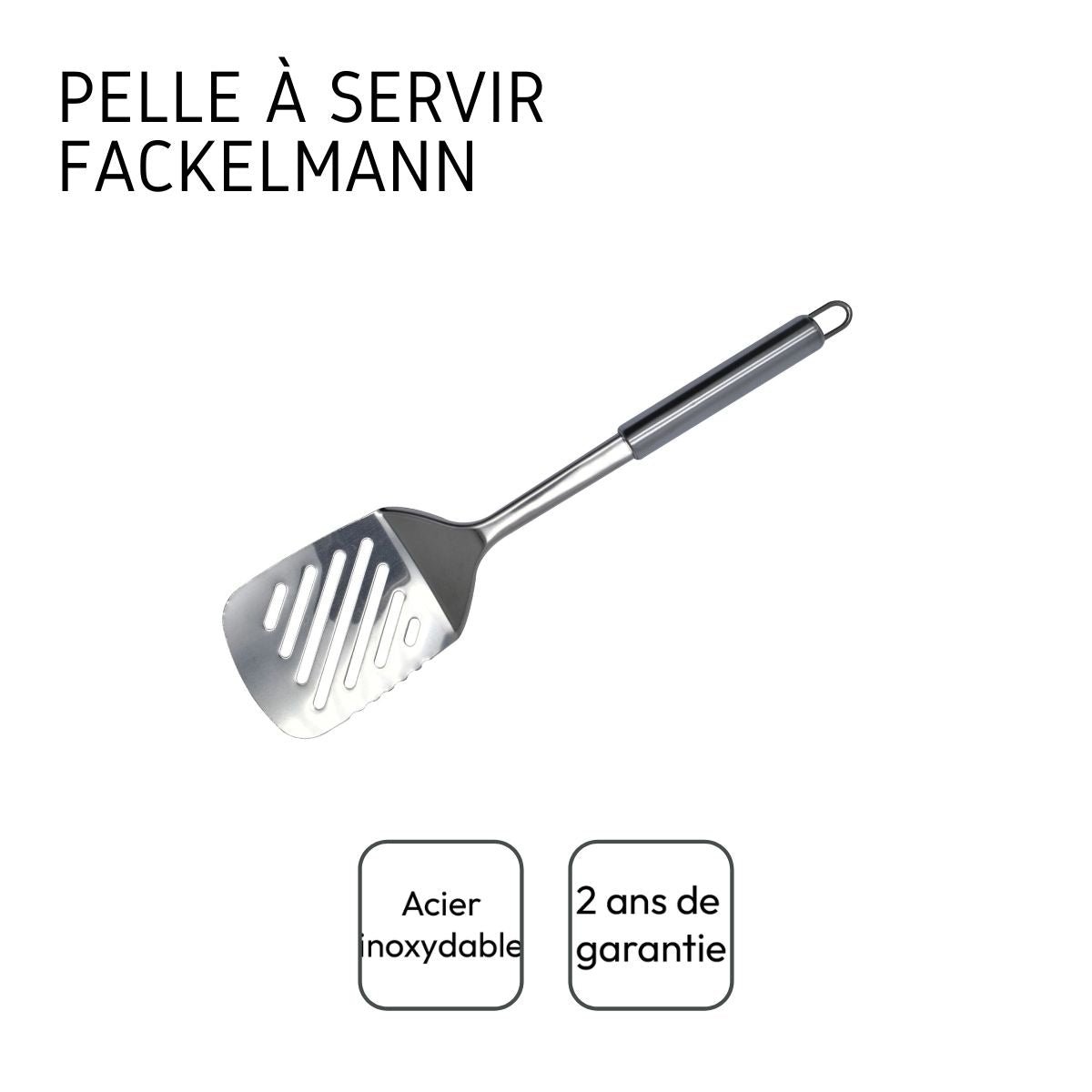 Set de 2 ustensiles de cuisine spatule de cuisine inox ELEMENTAL inox, FACKELMANN