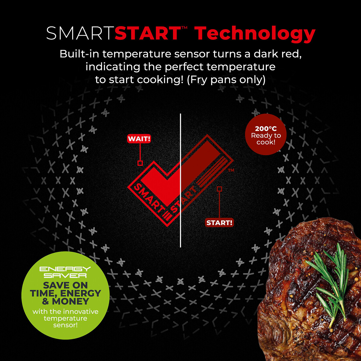 5-Piece Smart Start Ultra Forged Cookware Set black, TOWER