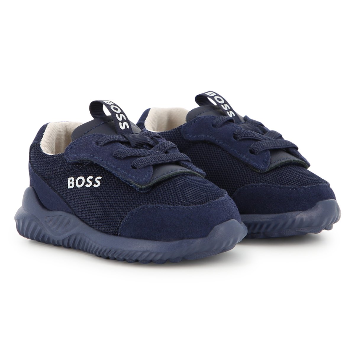 Baskets basses à lacets bleu cargo, BOSS KIDSWEAR