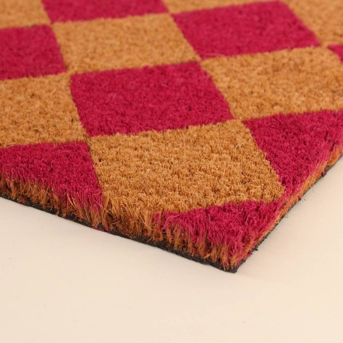 Paillasson coco imprimé 40x60cm rose, ORNAMI