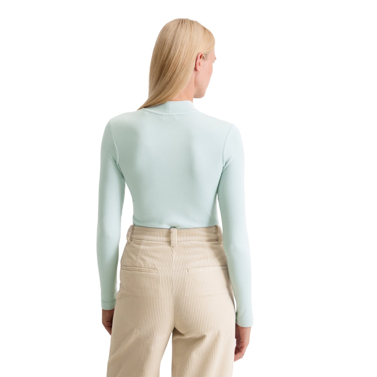 T-shirt long régulier en mélange de TENCEL™ modal et de coton bleu clair, MARC O'POLO