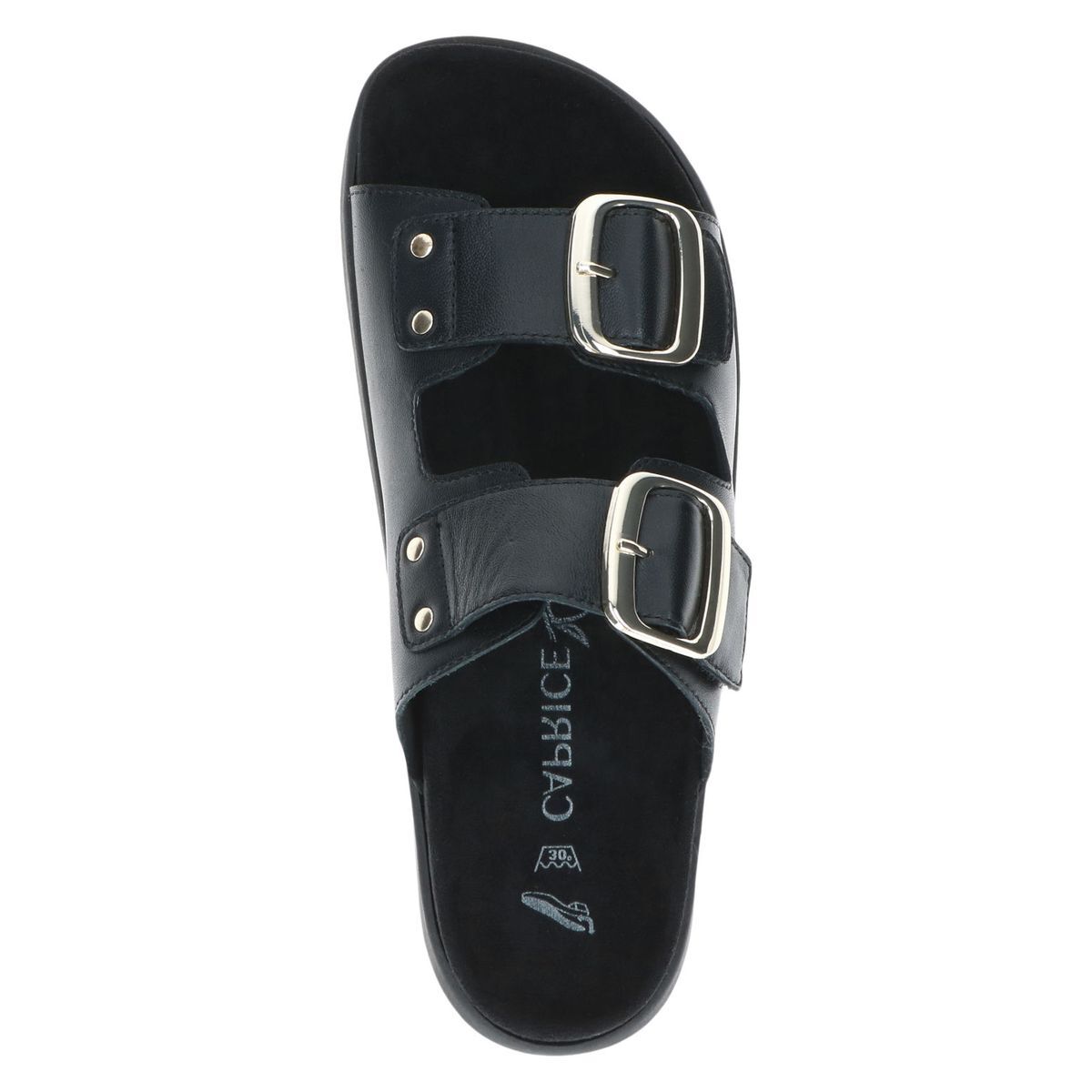 Mule en cuir noir nappa, CAPRICE