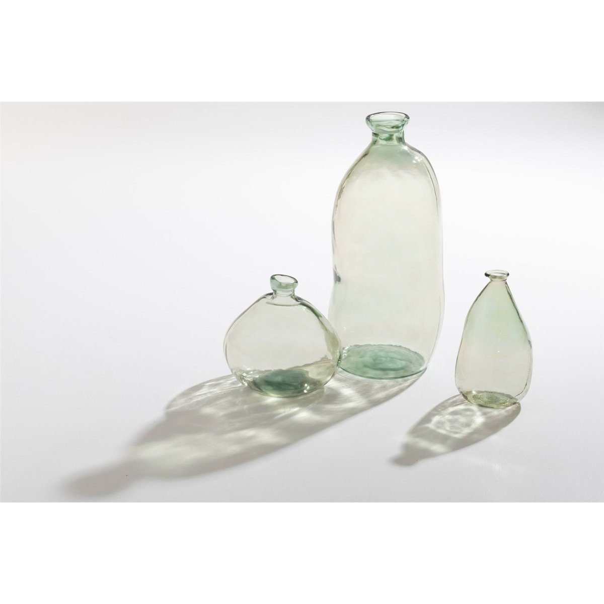 Vase décoratif en verre vert d eau, RECOLLECTION