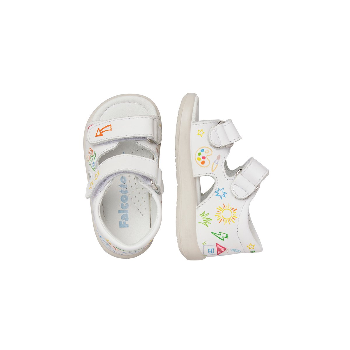 Sandales en cuir FLIMPY blanc-, FALCOTTO