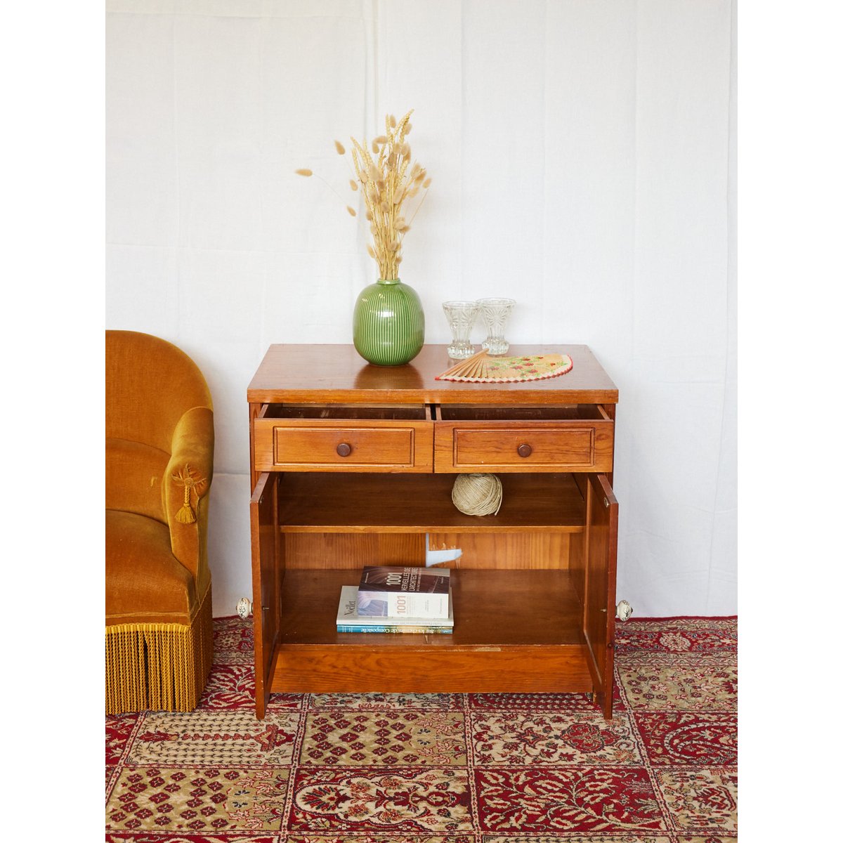 Petit buffet en bois Gilbert N°1720 - Bon état bois clair, DEBONGOUT