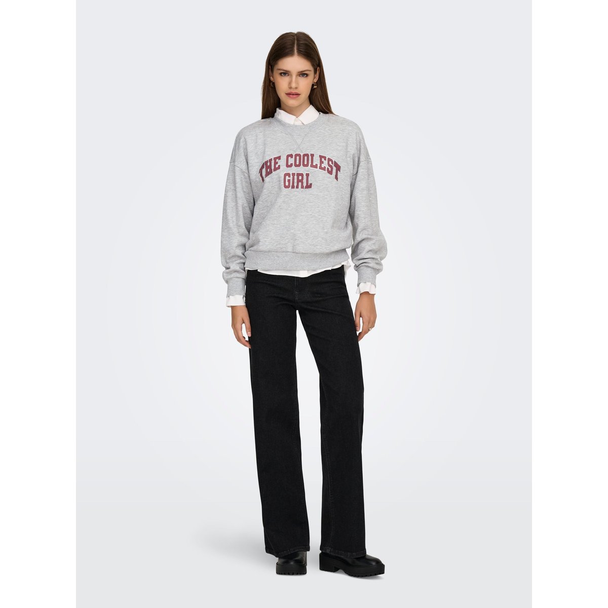 Sweat-Shirt light grey melange 1, ONLY