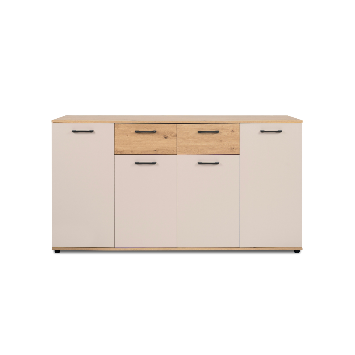 Buffet 4 portes, 2 tiroirs LINO bois clair, CALICOSY