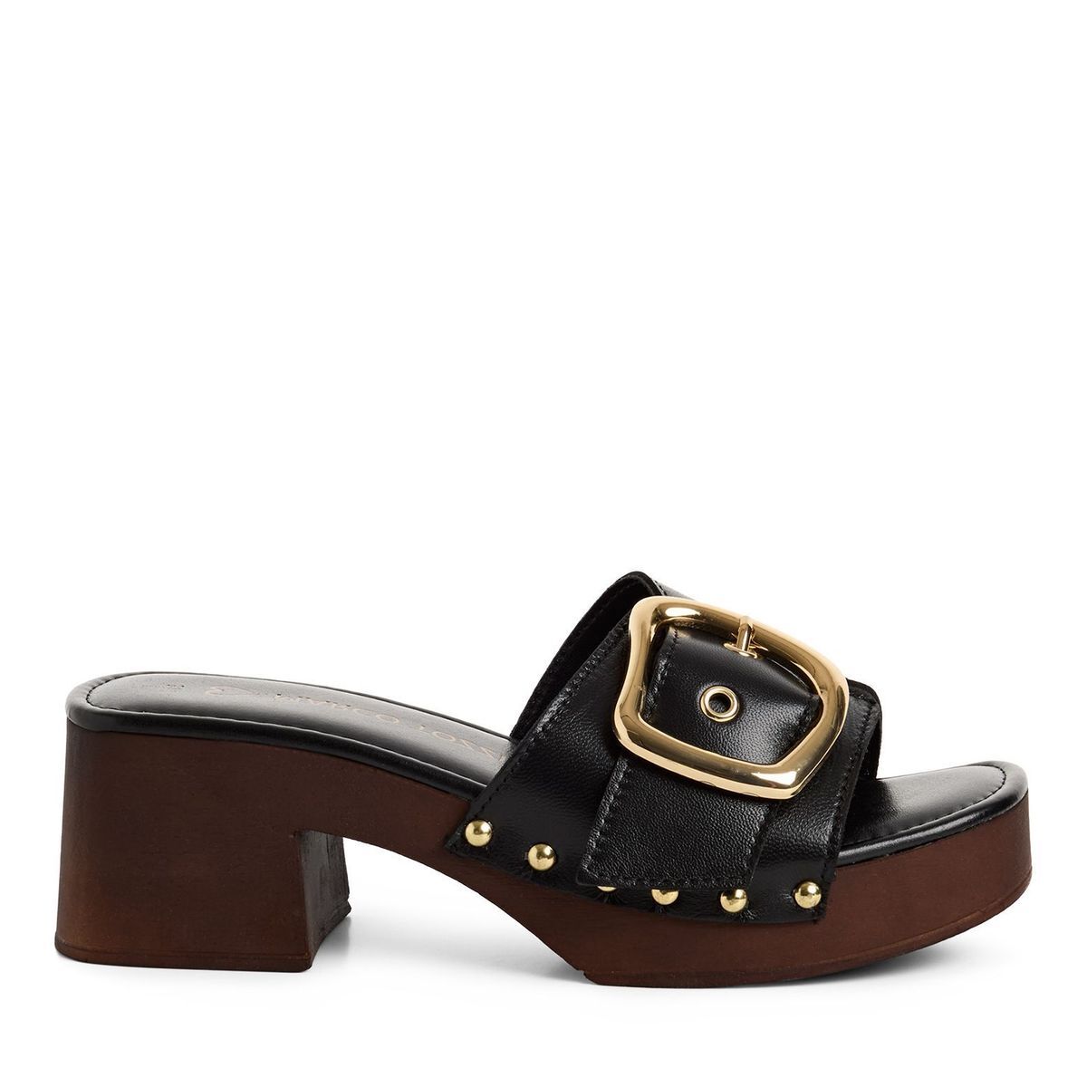 Mule en cuir noir, MARCO TOZZI