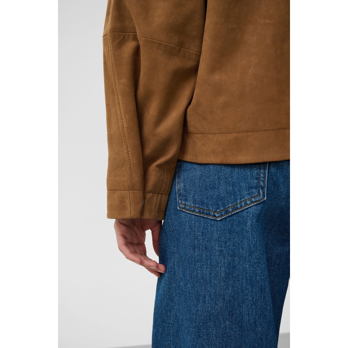 Veste en cuir marron bronze brown, SOAKED IN LUXURY