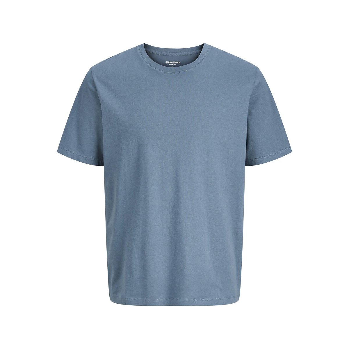 T-shirt col rond en coton bio bleu indigo, JACK & JONES