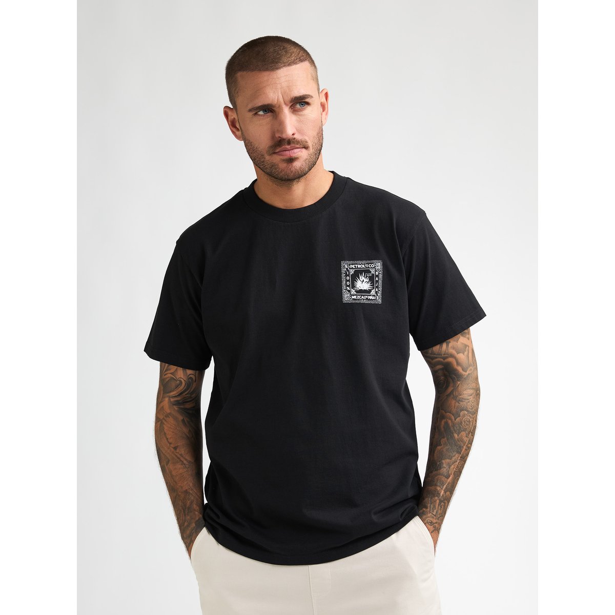 T-shirt imprimé au dos calor noir black, PETROL INDUSTRIES