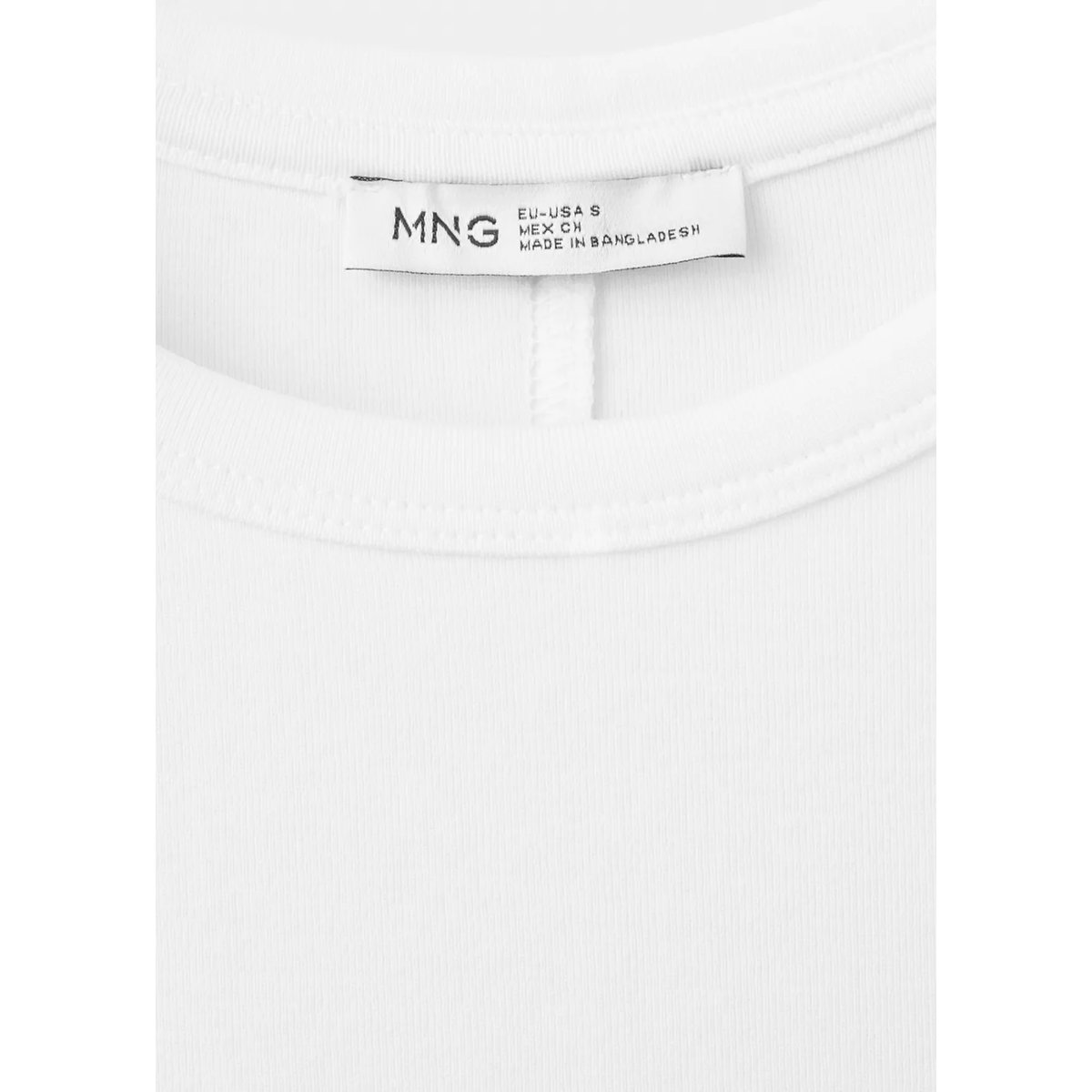 T-shirt basique en coton blanc cassé, MANGO TEEN