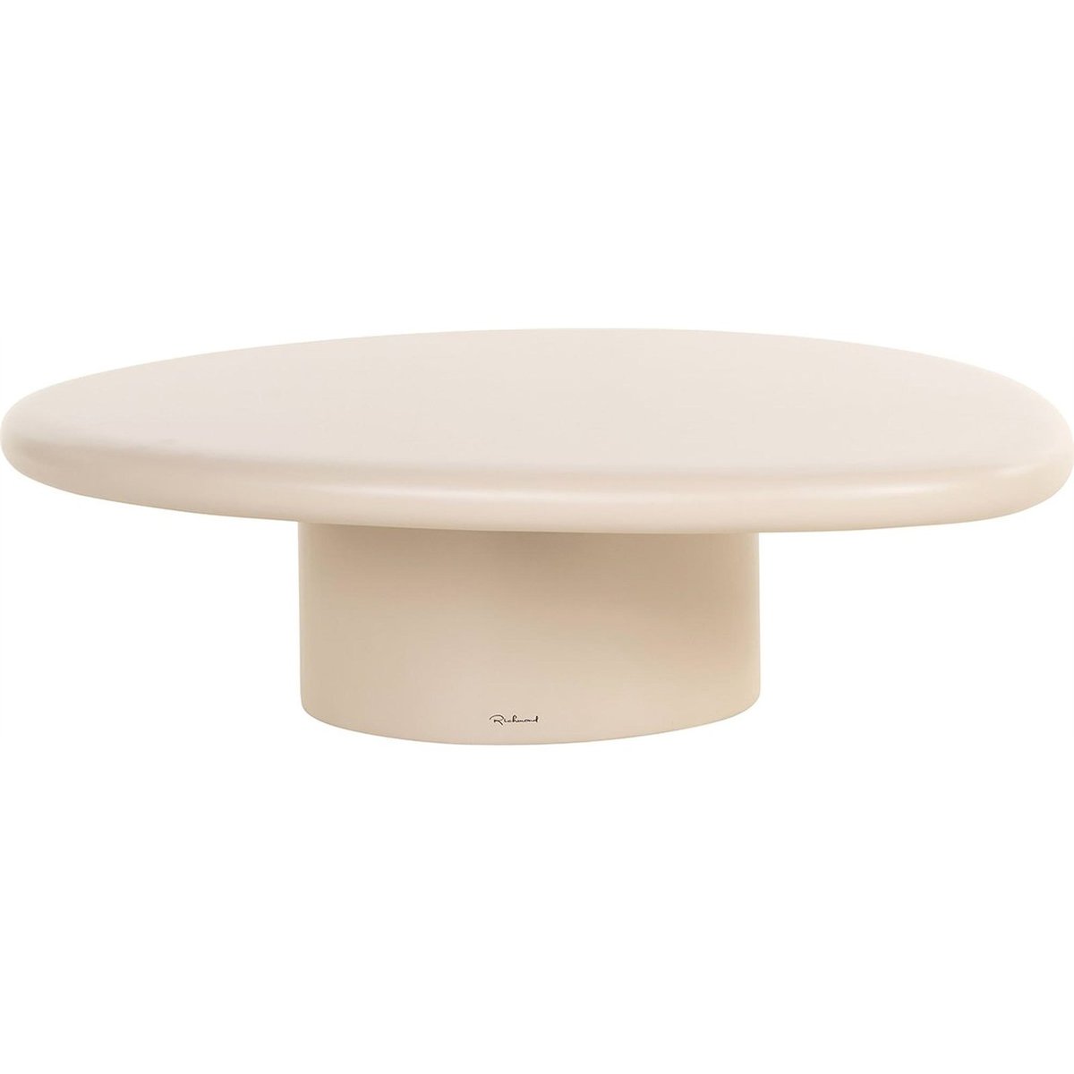 Table basse organique en ciment pour salon et terrasse sable clair naturel, RECOLLECTION