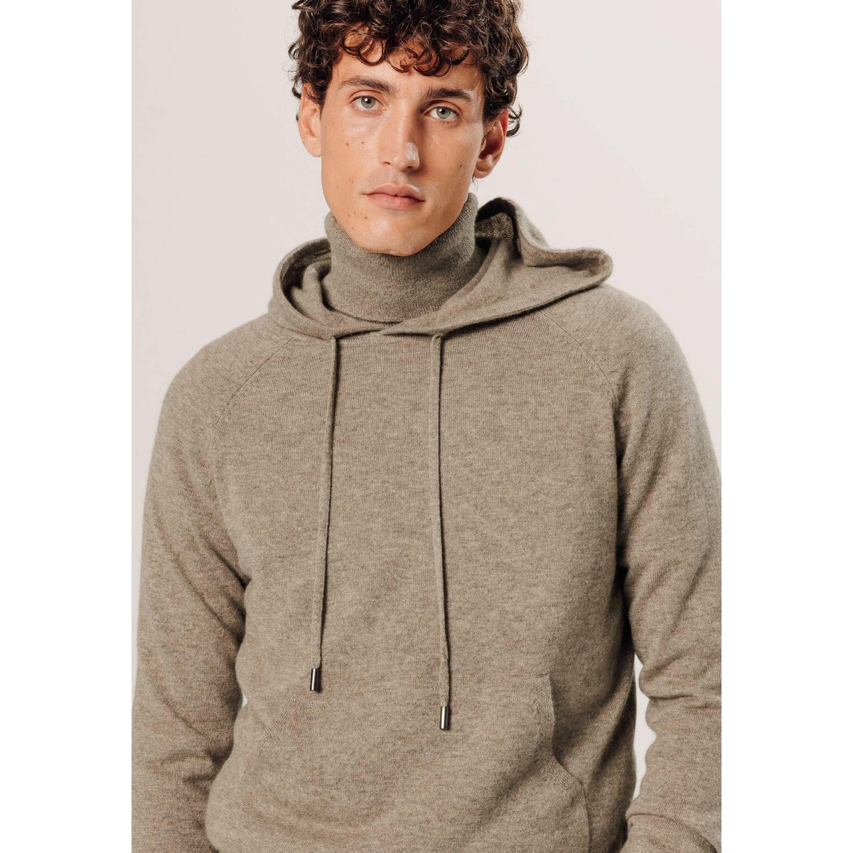 Pull à capuche en cachemire beige, RODIER