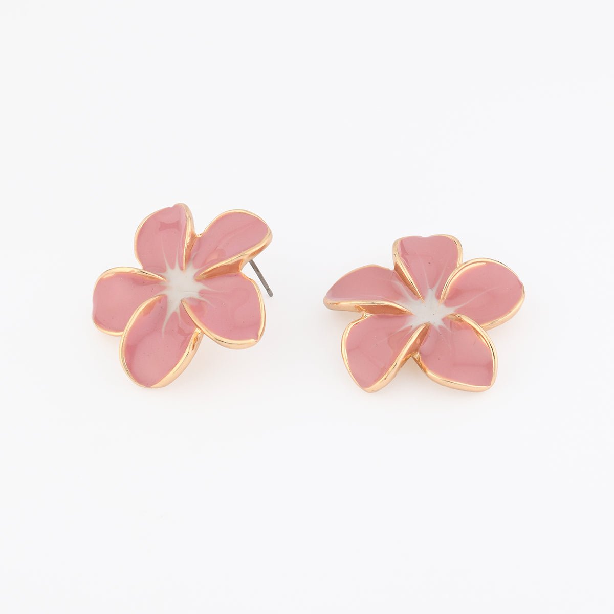 Boucles d'oreilles fleurs tropicales roses rose, BALABOOSTE
