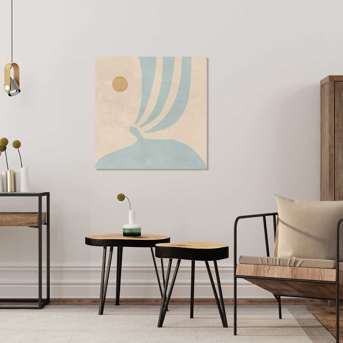 Tableau Affiche illustration brise d'été tableau alu dibond, HEXOA