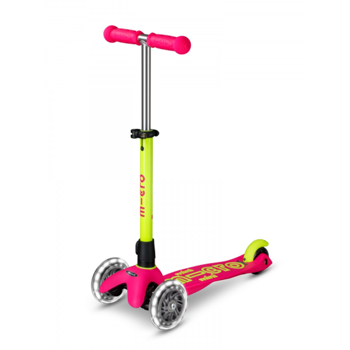 Mini Micro Deluxe Néon LED - Flamingo Yellow jaune, MICRO MOBILITY