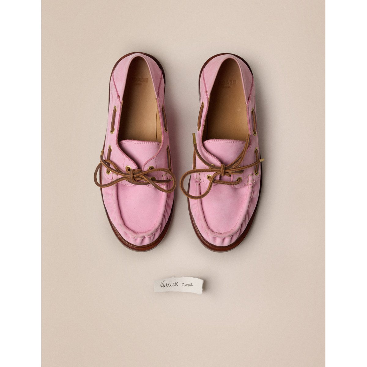Mocassins OVEL nubuck rose, ODAJE