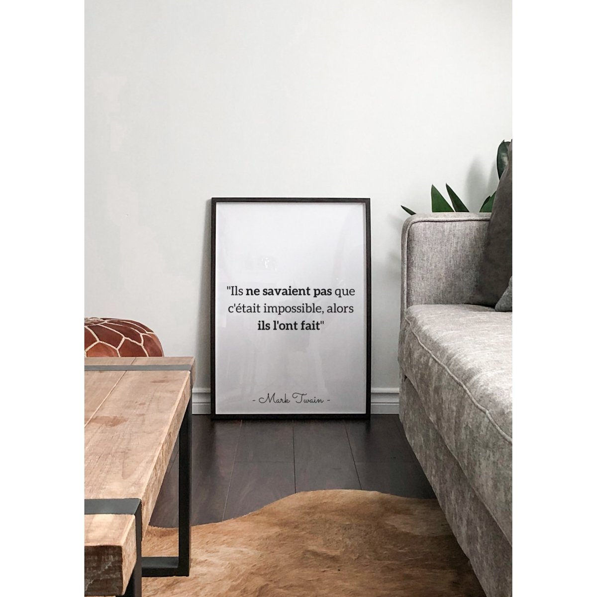 Affiche Mark Twain : 'Ils ne savaient pas...' blanc, L'AFFICHERIE