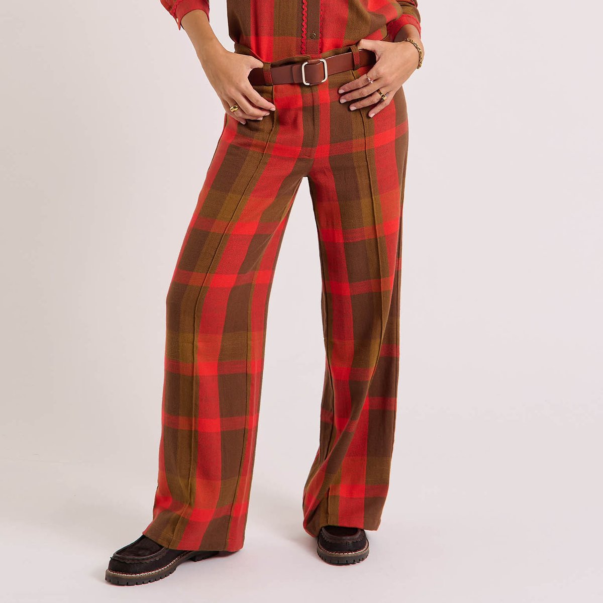 Pantalon à carreaux GASPARD rouge, WILD