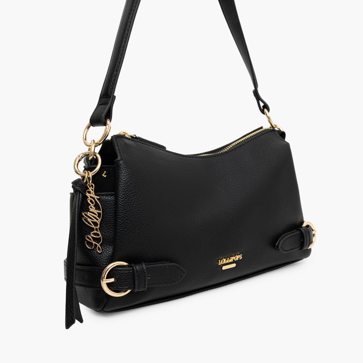 Sac porté épaule Tobi noir,doré, LOLLIPOPS