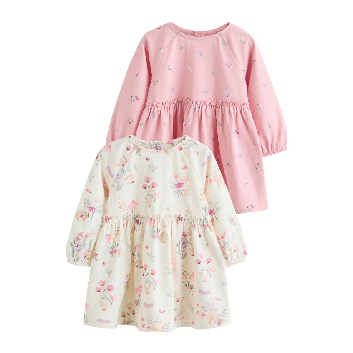 Robe en jersey bébé, lot de 2 rose motif fleurs, NEXT