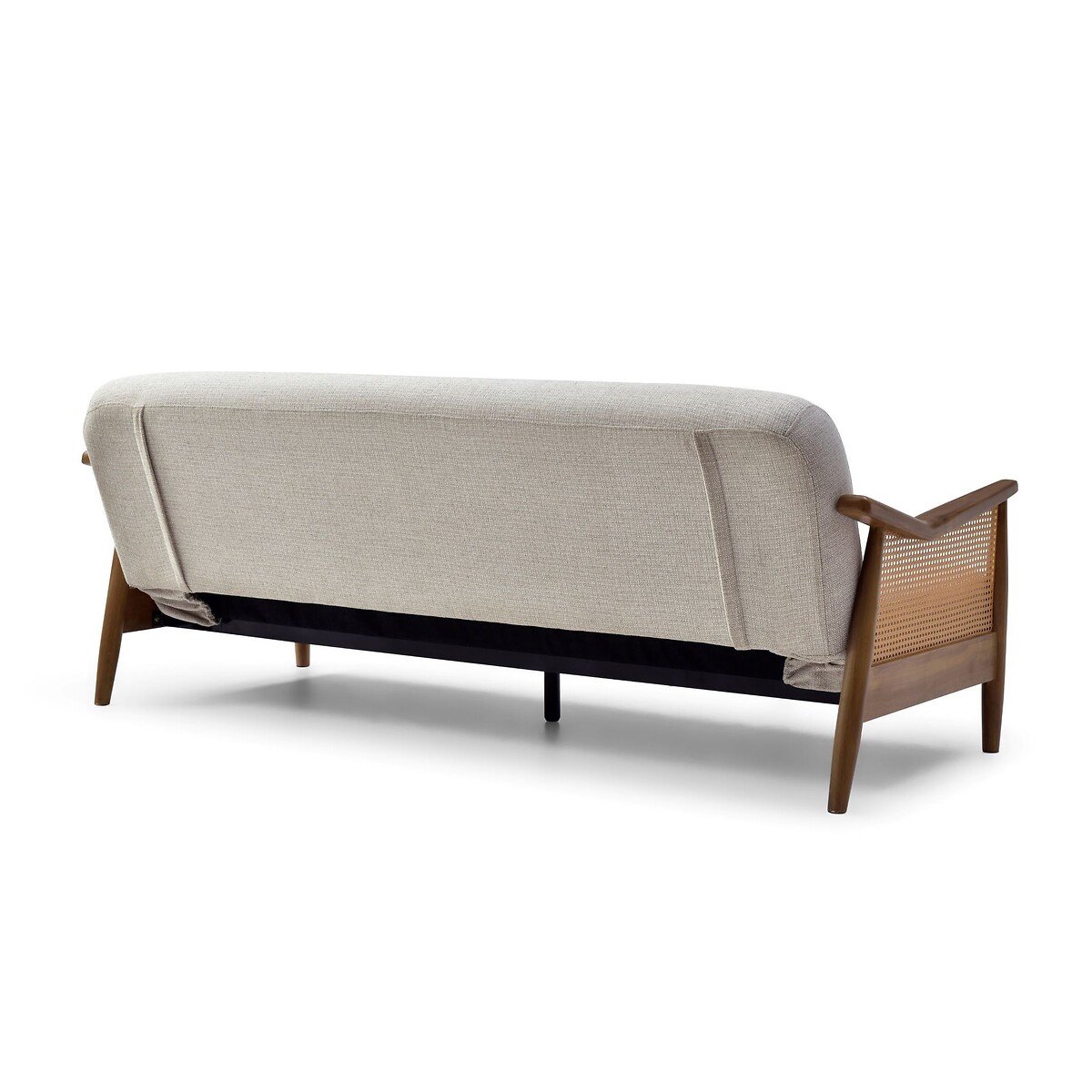 Ziva Chenille 3-Seater Sofabed with Rattan Arms natural, ÉDITÉ