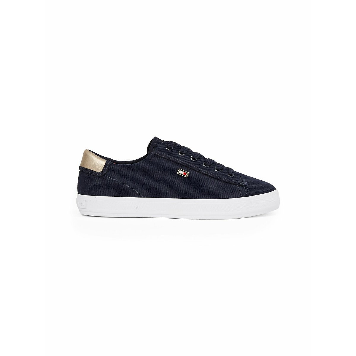 Canvas Vulcanized Trainers navy blue, TOMMY HILFIGER