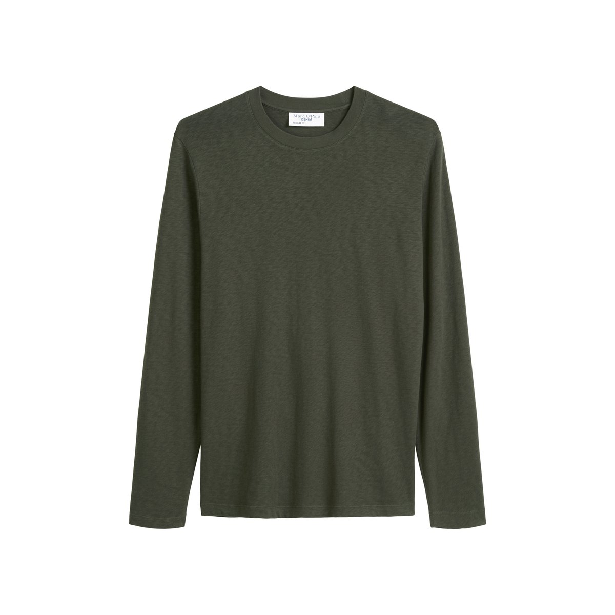 DfC Longsleeve regular en qualité lourde de jersey slub noir, MARC O’POLO DENIM