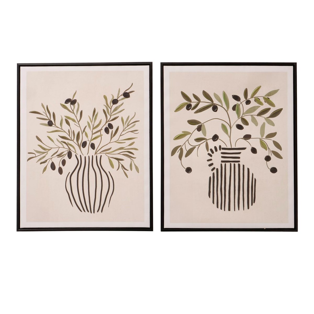 Set de 2 tableaux sur toile bouquet de fleurs 42x4x52cm multicolore, WADIGA