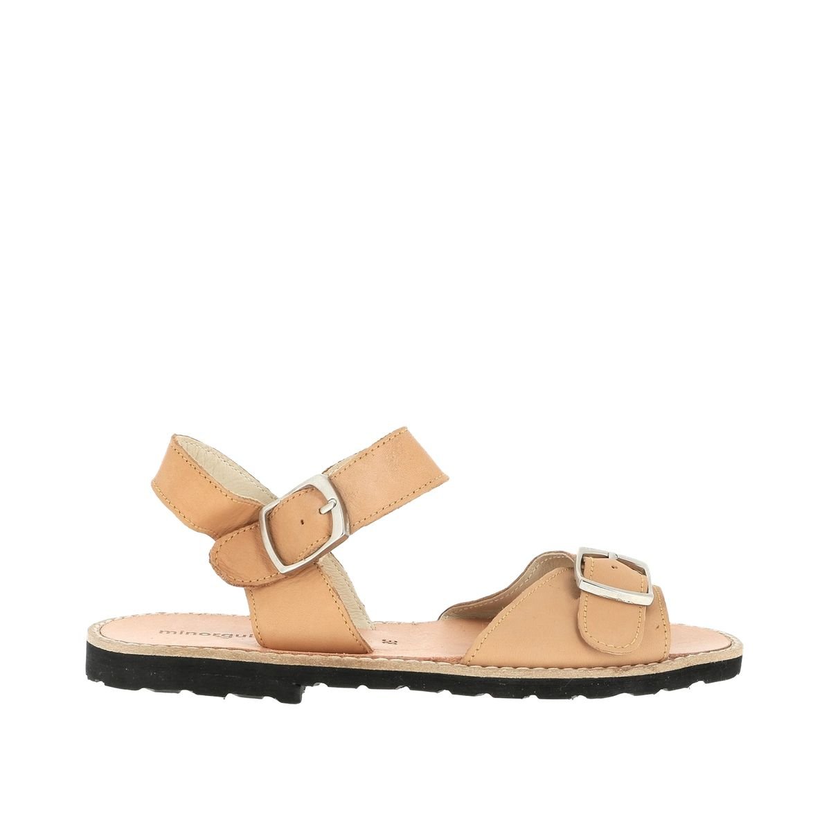 Sandales en cuir AVARCA BOUCLE camel, MINORQUINES