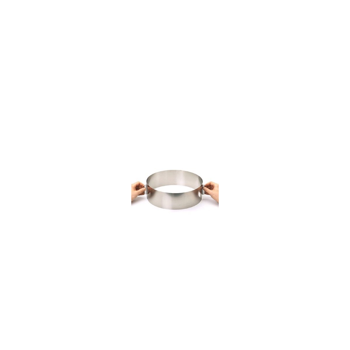 Cercle à gâteau - 10 cm avec poignées extensible TONDO argent, GEFU