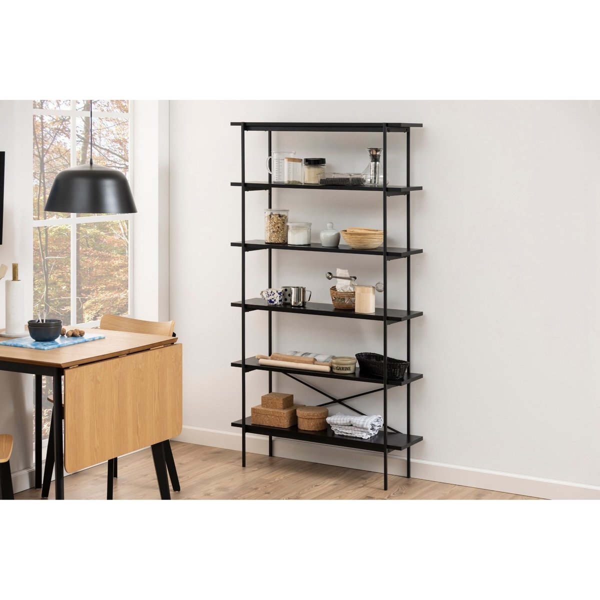 Table à manger carrée extensible en bois L80/120 - LETA chêne, HELLIN, DEPUIS 1862