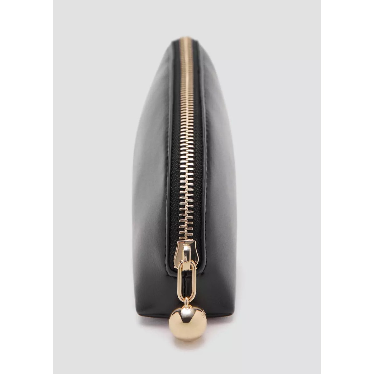 Mini trousse zippée à perles noir, MANGO