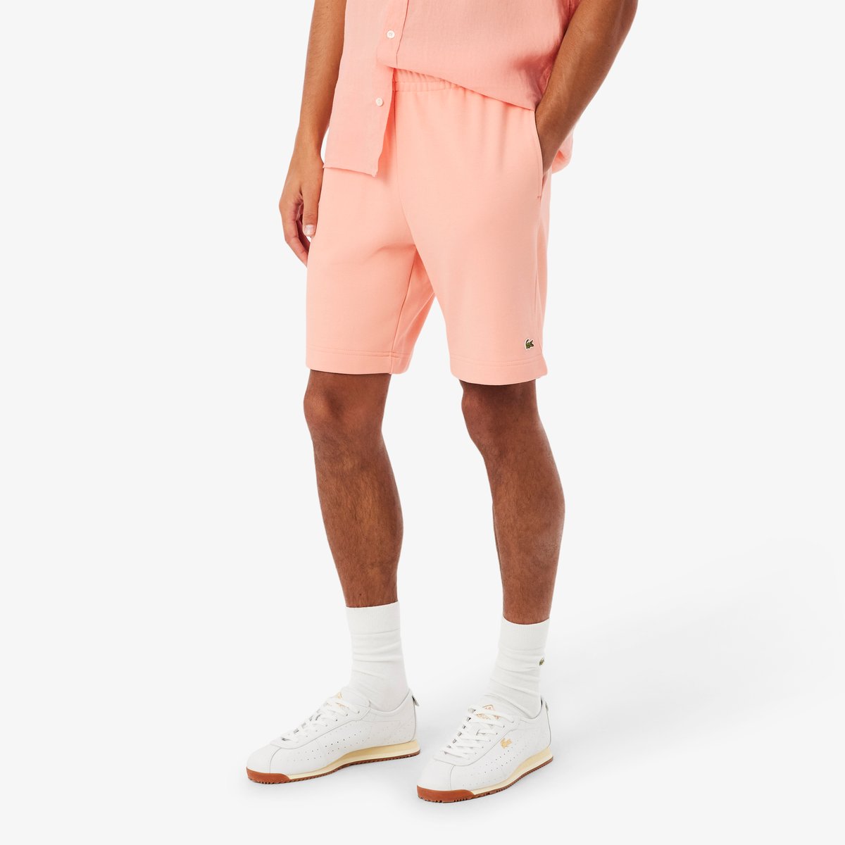 Short regular fit molleton rose-ui2, LACOSTE