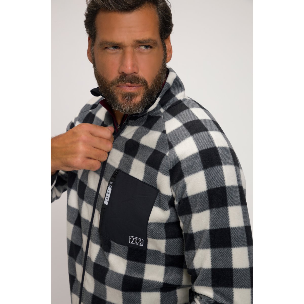 Veste en peluche noir, JP1880