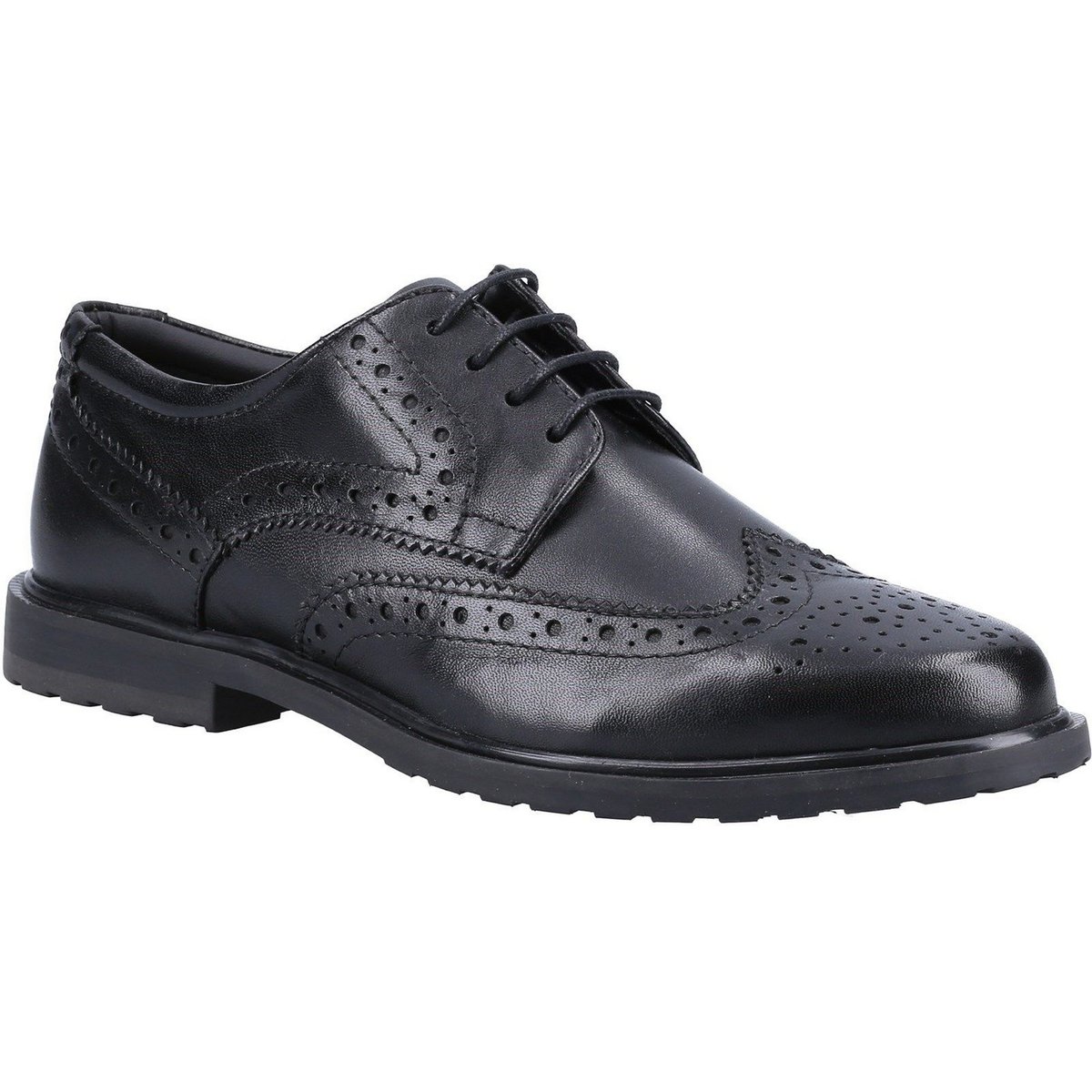 Chaussures brogues VERITY noir verni, HUSH PUPPIES