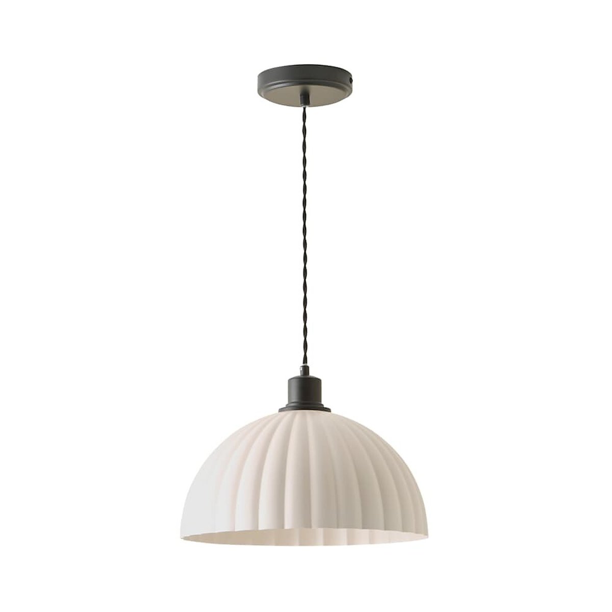 Baylor Ribbed Dome Pendant Light black, SO'HOME