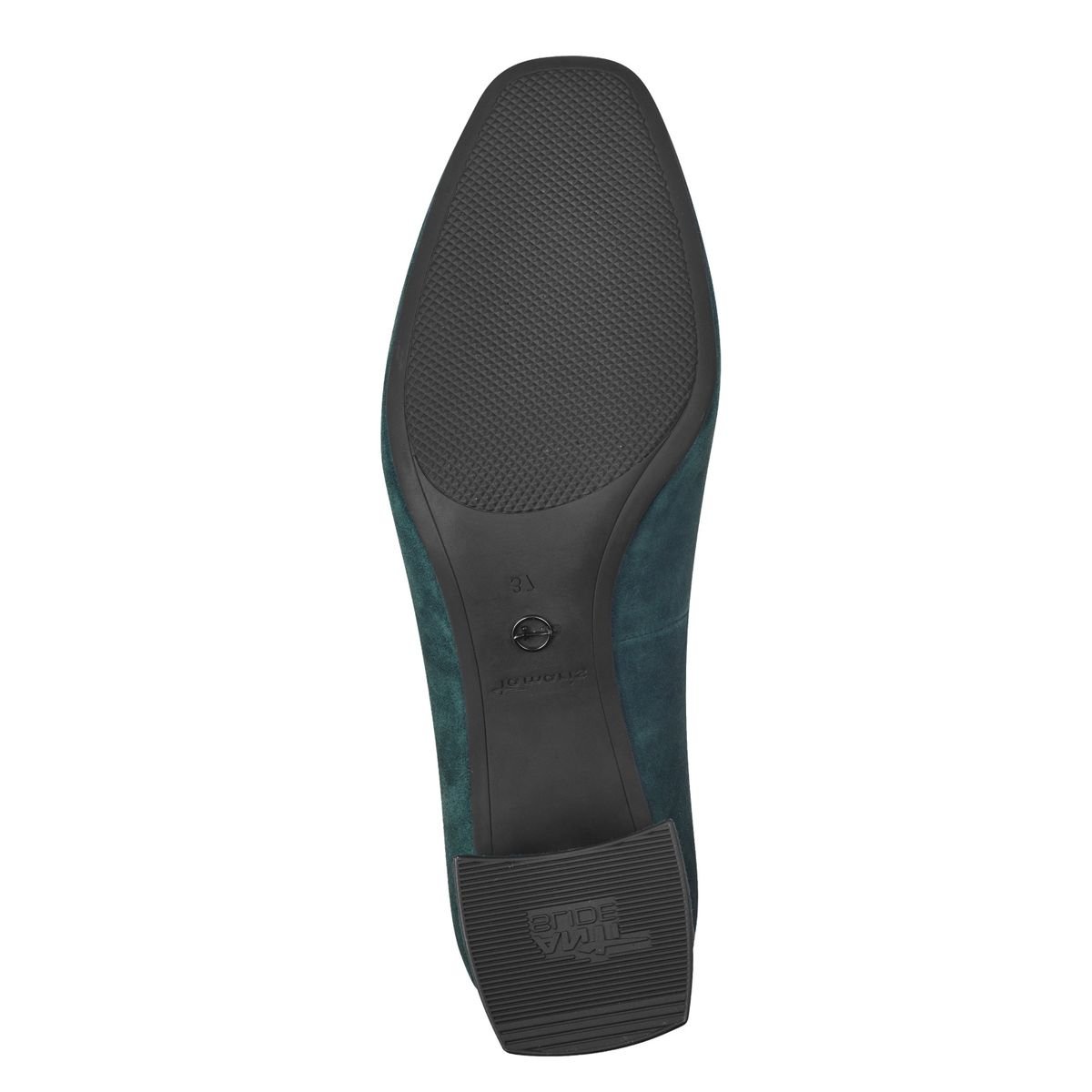 Escarpin en cuir daim vert, TAMARIS