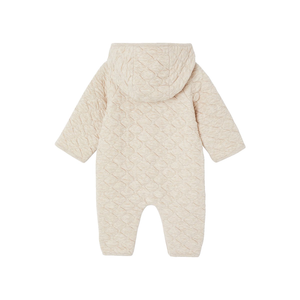Combipilote bébé en jersey beige chiné, VERTBAUDET