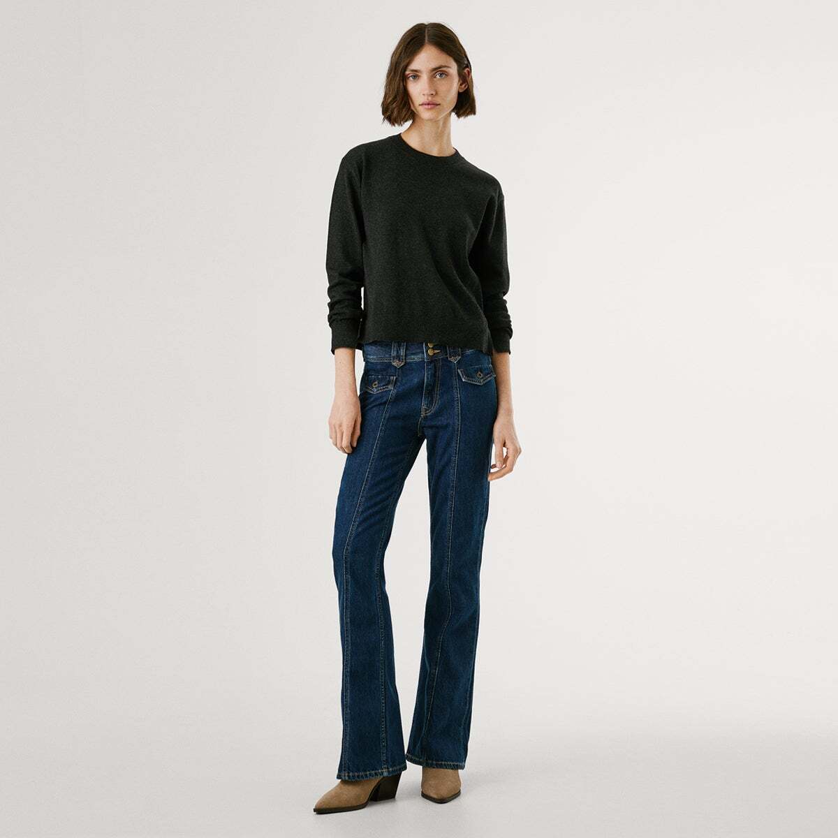 Pull Col Rond En Maille noir, PEPE JEANS