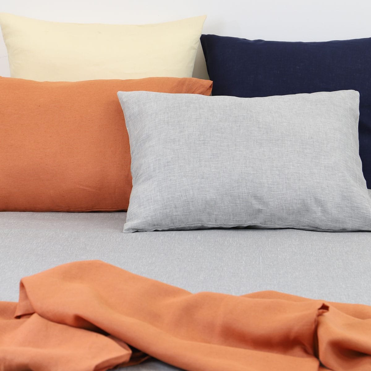 Parure housse de couette 100% lin PRESTIGE crème, LINANDELLE