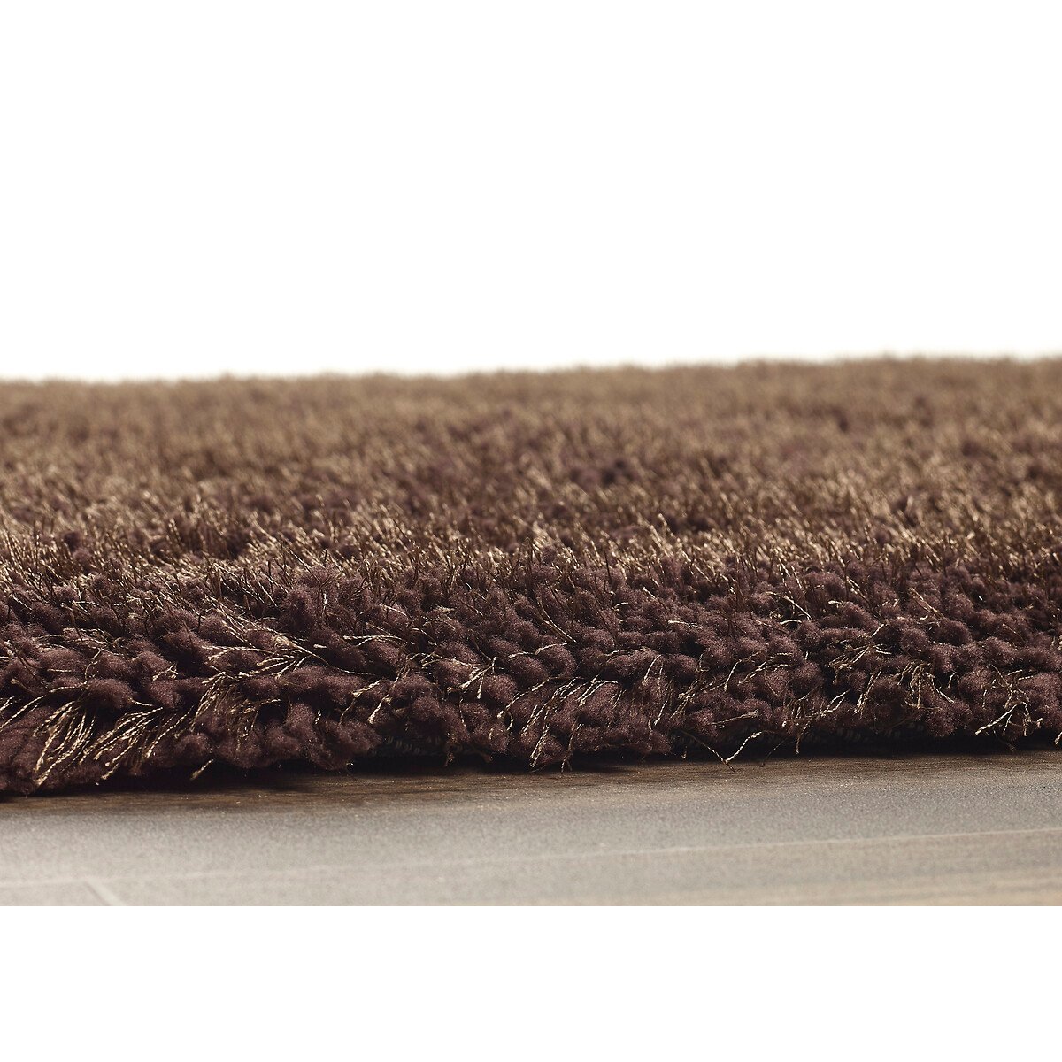 Hand Tufted Shimmer Shaggy Runner Rug chocolate, SO'HOME