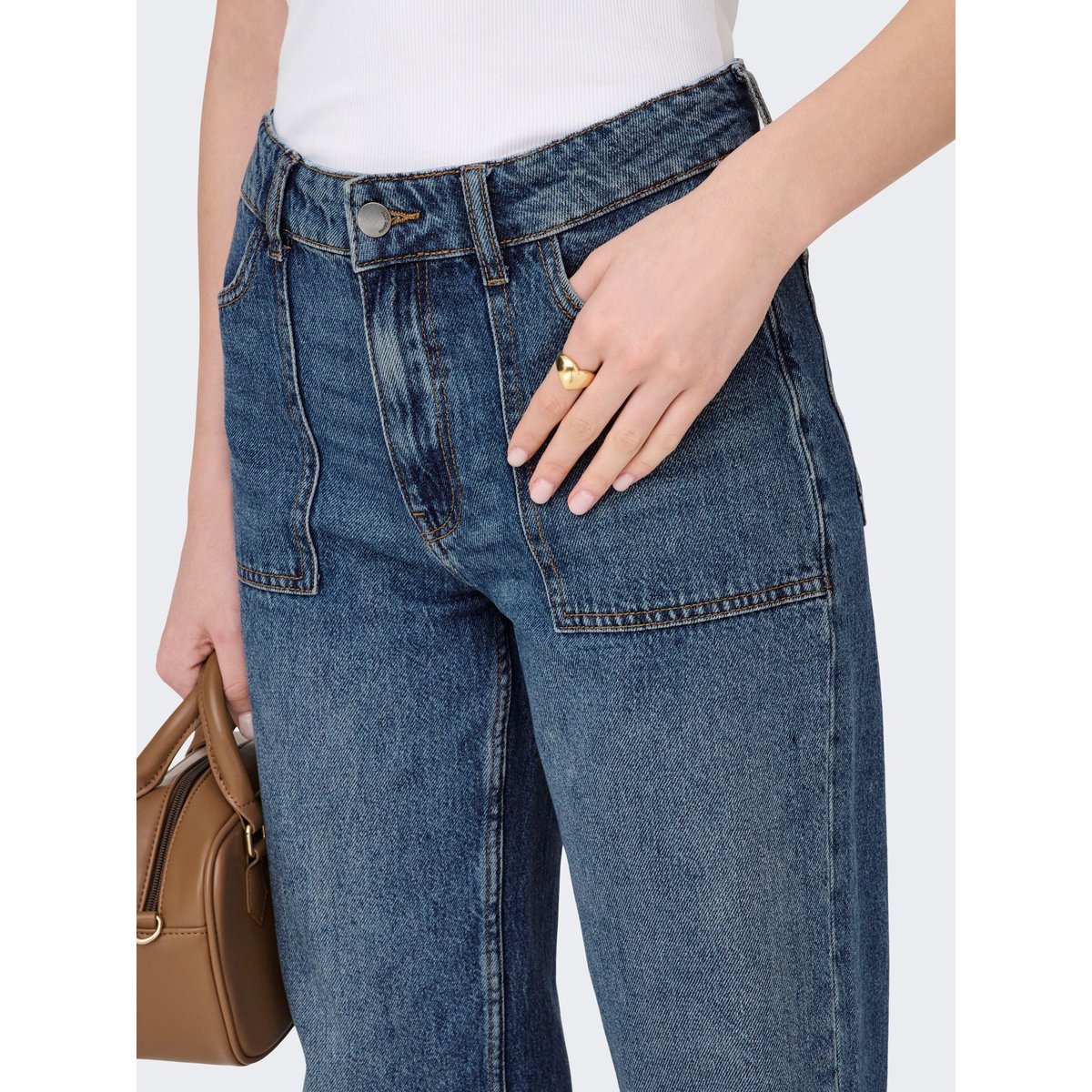 Jean À Jambe Large medium blue denim, JDY