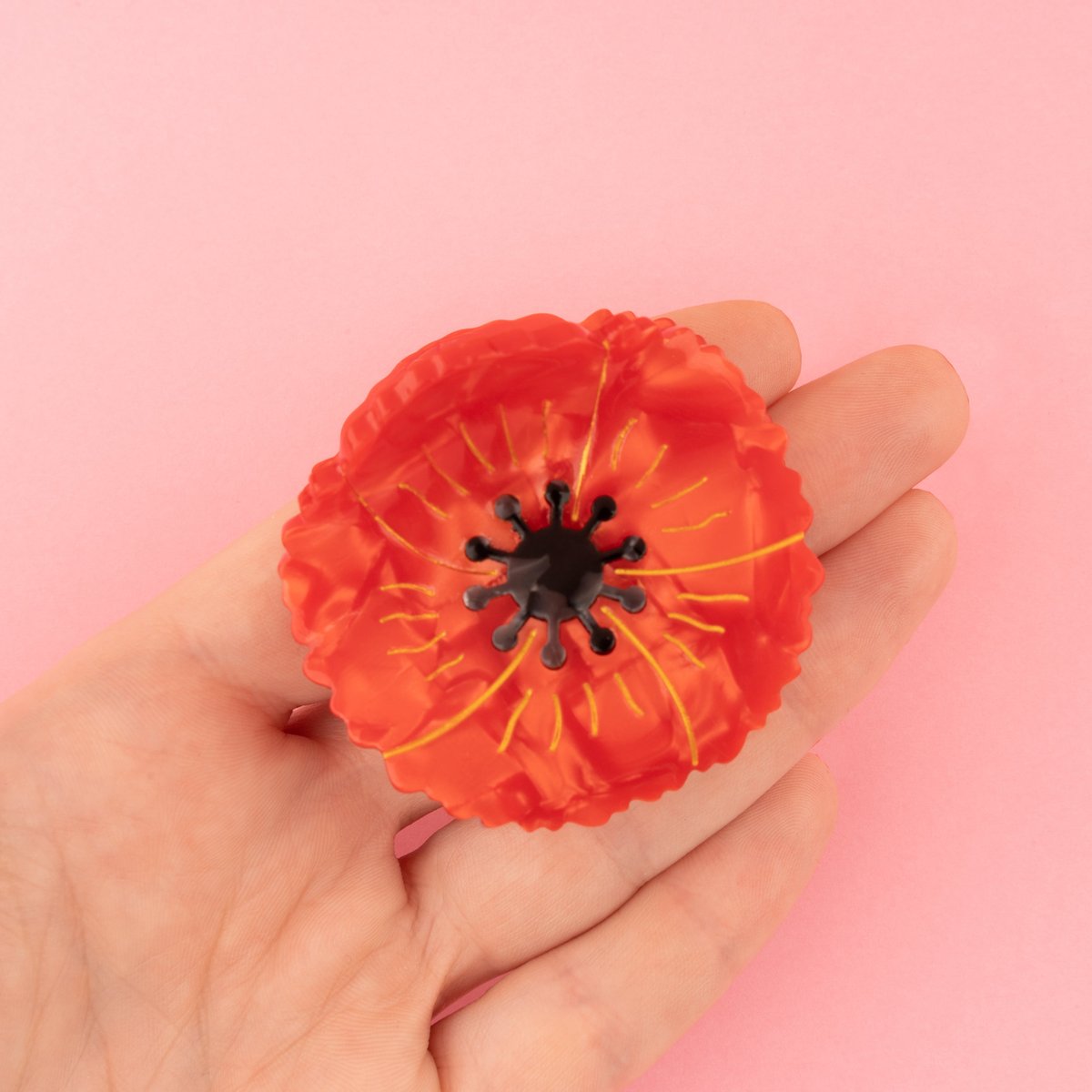 Pince à cheveux COQUELICOT rouge, COUCOU SUZETTE