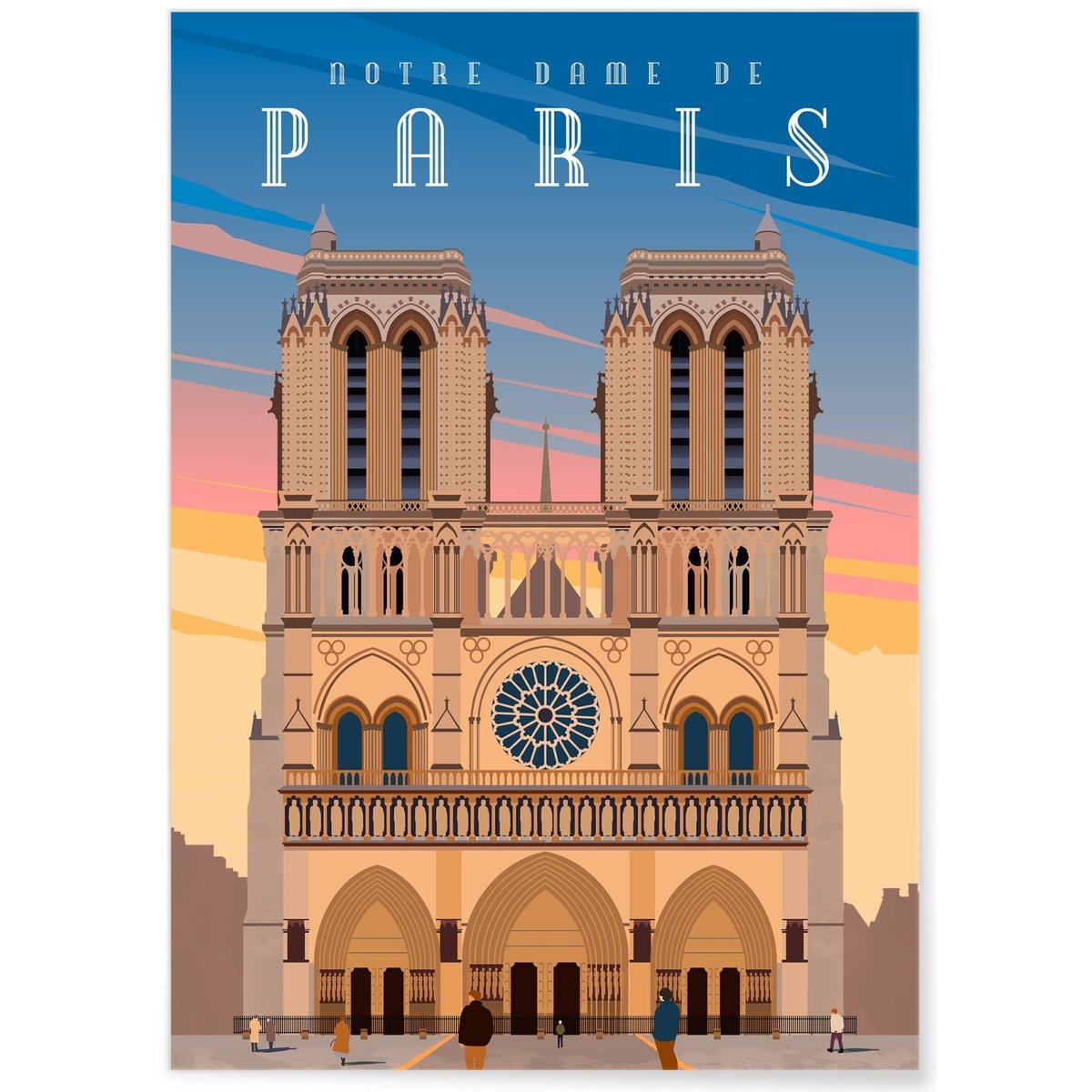 Affiche Notre-Dame de Paris blanc, L'AFFICHERIE