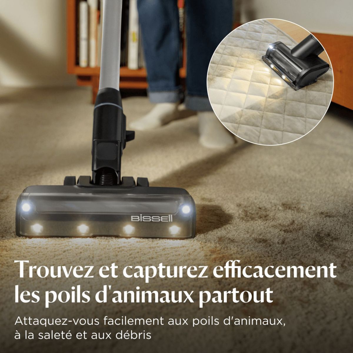 Aspirateur balai PowerClean FurFinder Pro 4092N couleur unique, BISSELL