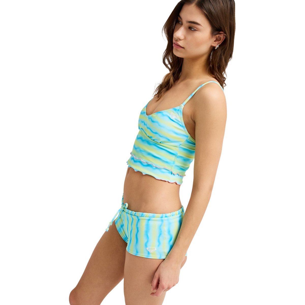 Bas de maillot de bain culotte bikini Shorty NEON QUEEN CLASSIC SHORTY. vert tanager turquoise neon queen, ROXY